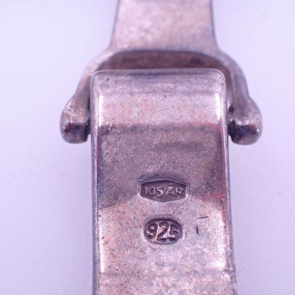 Italian Designer Pietro Sorini Solid Sterling Chunky Silver Link Bracelet signed - Picture 7 of 8